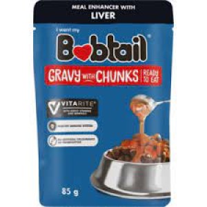 BOBTAIL LIVER CHUNKS&GRAVY D FOOD 85GR