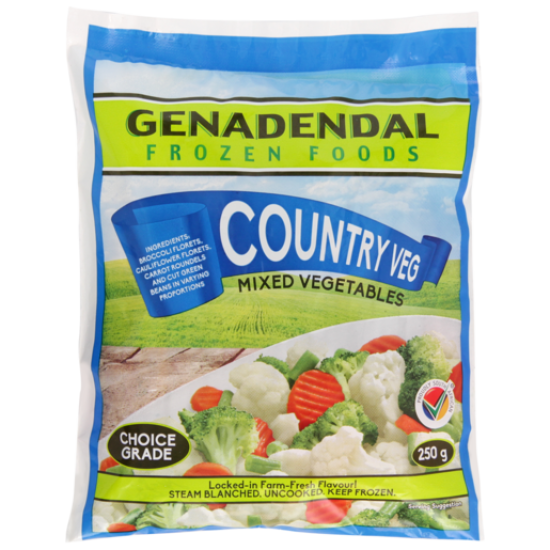 GENADENDAL FROZEN COUNTRY VEG 250GR GENADENDAL FROZEN COUNTRY VEG 250GR