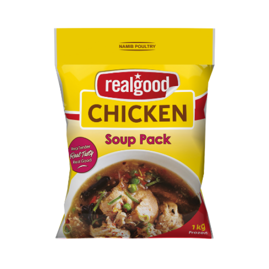 REAL GOOD CHICKN FROZEN SOUP PACK 1KG