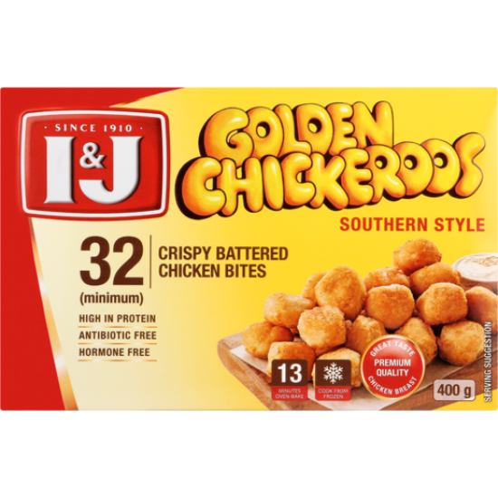 I&J CHICKEROOS SOUTHERN FRY 400GR I&J CHICKEROOS SOUTHERN FRY 400GR
