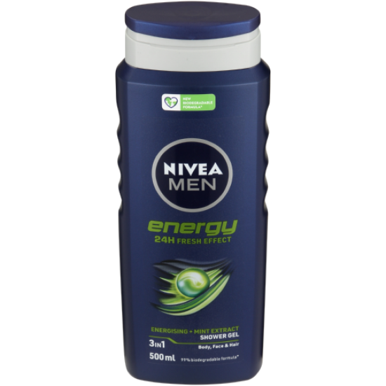 NIVEA FOR MEN SHOWER GEL ENERGY 500ML