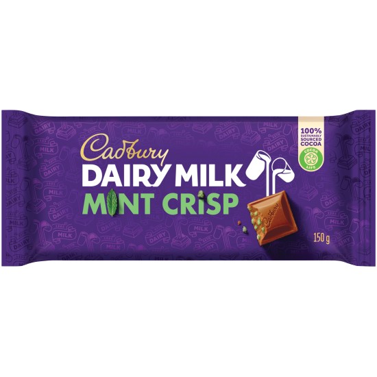 CADBURY SLAB MINT CRISP 150GR