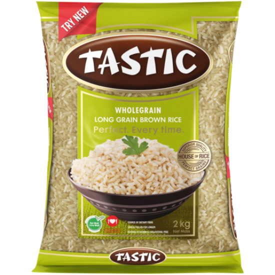 TASTIC LONG GRAIN BROWN RICE W/GRAIN 2KG