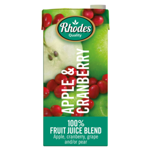 RHODES FRUIT JUICE 100% APPLE&C/BRY 1L